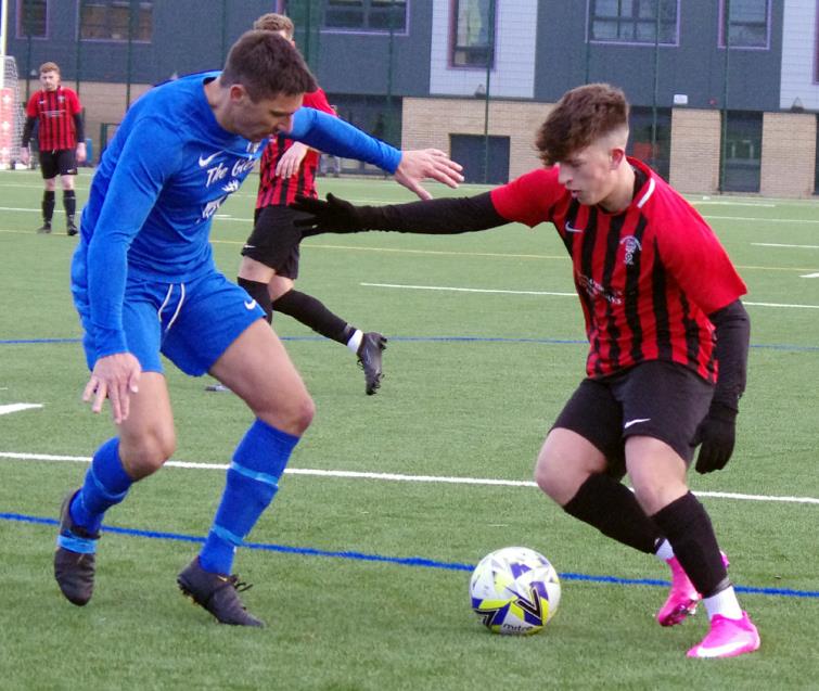 Daniel James scored twice for Goodwick against Treowen Stars
